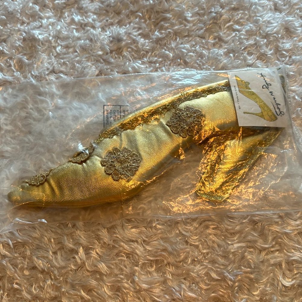NWT Y2K Andy Warhol Pop Art Babs Gold Shoe Crossbody Purse